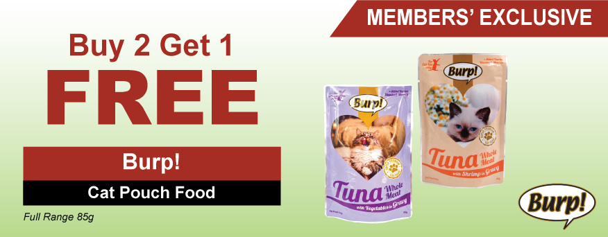 Burp! Cat Pouch Food Promo